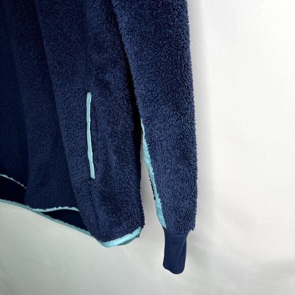 Southern Tide Laura Button Neck Fleece Pullover blue sherpa button neck Large - Picture 5 of 14